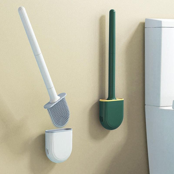 Escova de Silicone para Vaso Sanitário - SOFT CLEAN (Com Suporte fixável) - Cazza
