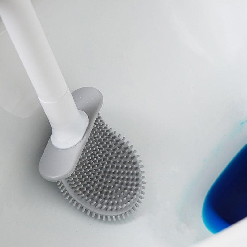 Escova de Silicone para Vaso Sanitário - SOFT CLEAN (Com Suporte fixável) - Cazza