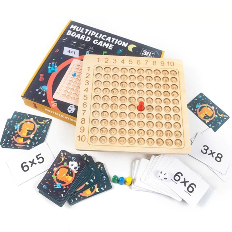 Placa de multiplicação de 3 peças para crianças - Jogo de mesa de